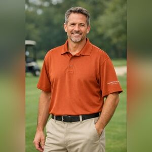 AKWA Classic Rust Orange Polo Shirt Size 3XL Big And Tall Golf Casual USA Made